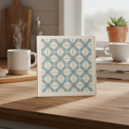 Modern Geometric Abstract Pat#16 Teal ID1192