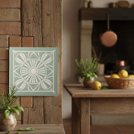 Modern Geometric Abstract Pat#21 Green ID1192