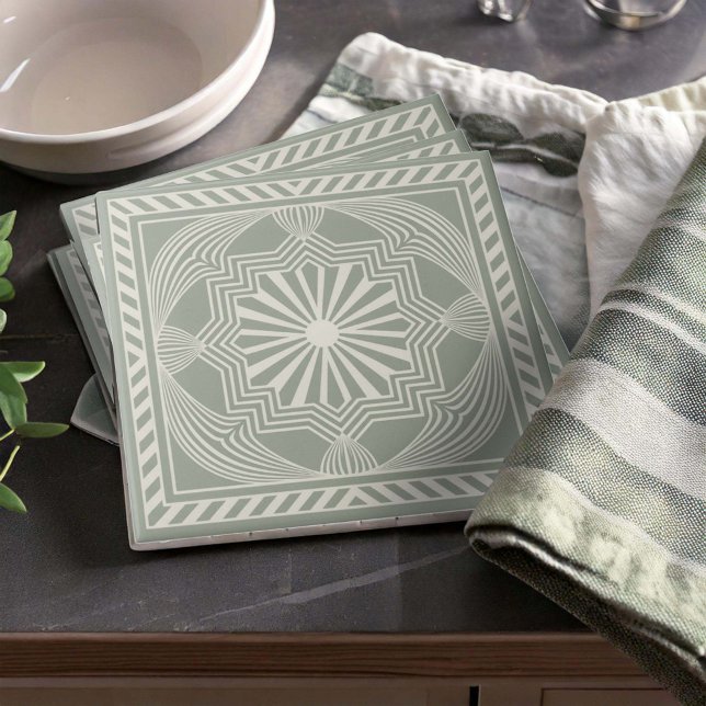 Modern Geometric Abstract Pat#23 Green ID1192 (Criador carregado)