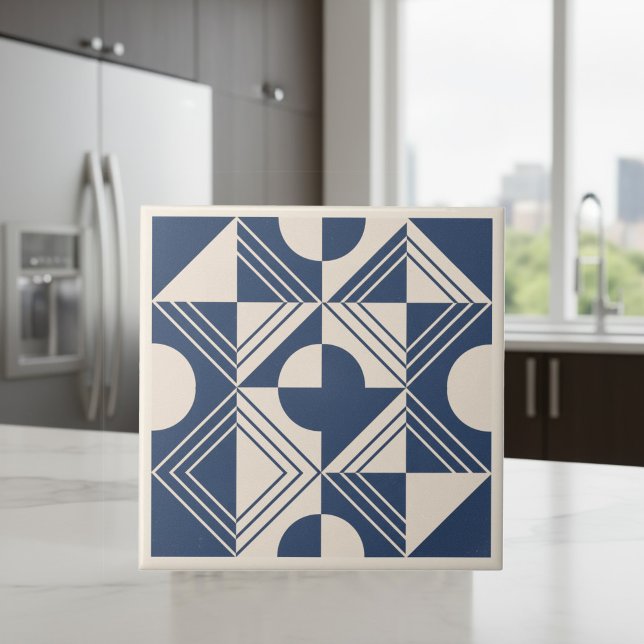 Modern Geometric Abstract Pat#5 Navy ID1192 (Criador carregado)