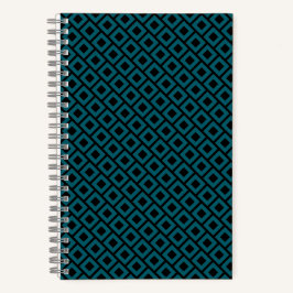 Modern Geometric Diamond Pattern in Deep Teal