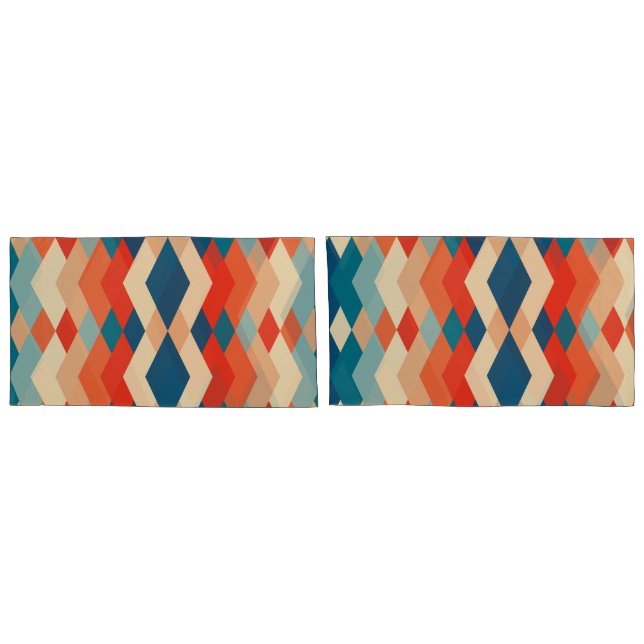Modern Geometric Pillowcases – Matching Bedroom Be (Traseira-Conjunto)