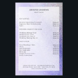 Modern  Glitter Salon Price List Flyer<br><div class="desc">Modern,   glitter,  salon,  price list flyer. Edit your product in a few minutes by adding your data. You can change the font/color/position by "further personalization".</div>