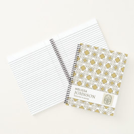 Modern Gold Geometric Luxury Notebook