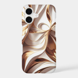 Modern Gold White Abstract