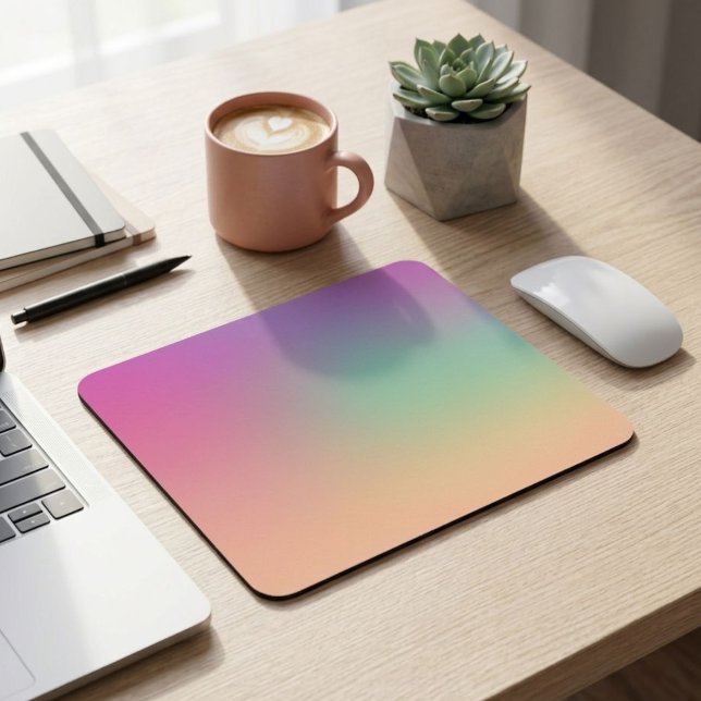 Modern Gradient Mouse Pad Pink Green Yellow (Criador carregado)