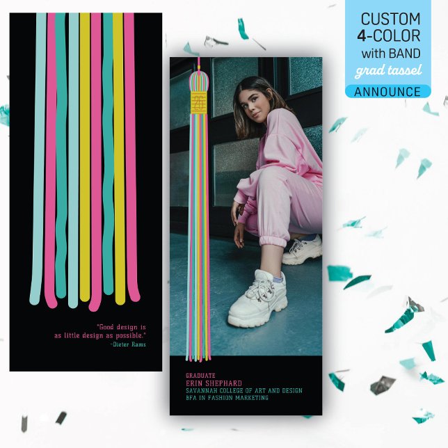 Modern Graphic Photo Graduation Announcement (Criador carregado)