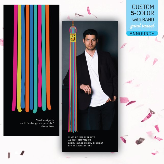 Modern Graphic Photo Graduation Announcement (Criador carregado)