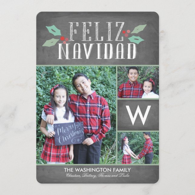 Modern Hollies Feliz Navidad Holiday (Frente)