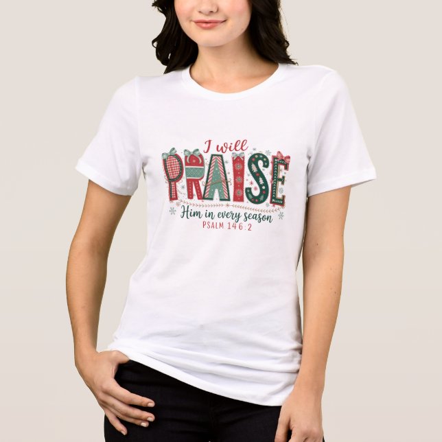 Modern I Will Praise Him Christian Christmas  (Frente)