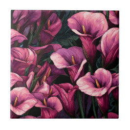 Modern Japanese Calle Lilies  Tiles  