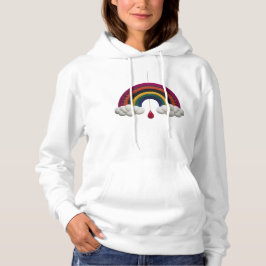 Modern Knitted Rainbow Cloud Drop Art Pullover