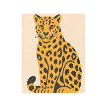Modern Leopard Metal Print