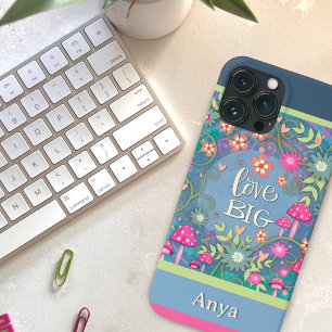 Modern Love Big Pastel Floral Dragonfly Personaliz