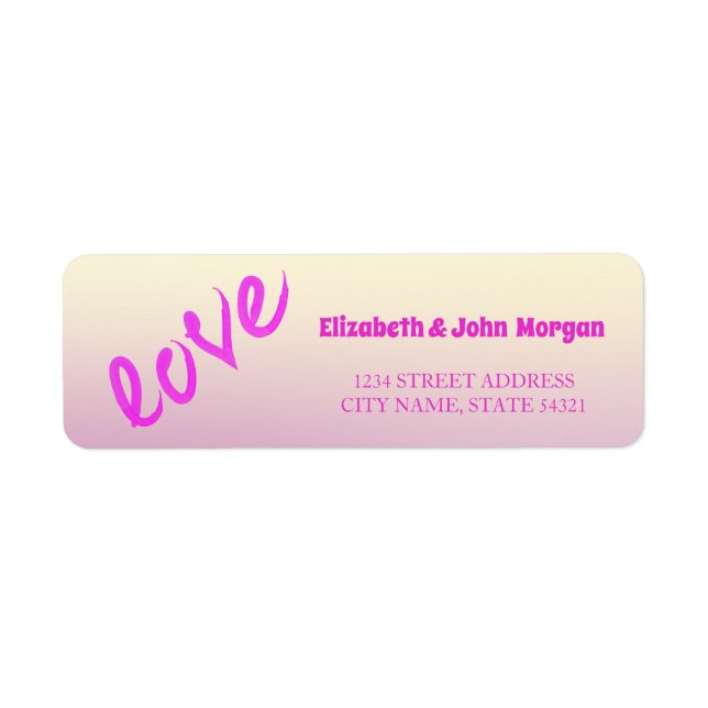 Modern Love Etiqueta de Endereço (Frente)
