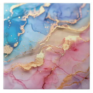 Modern Luxury style pink and gold marble effect 