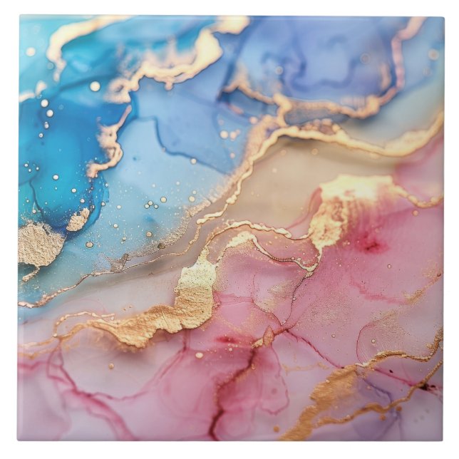 Modern Luxury style pink and gold marble effect  (Frente)