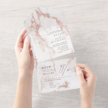 Modern Marble Glitter Wedding Rosa Dourado ID816