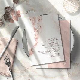 Modern Marble Glitter Wedding Rosa Dourado ID816