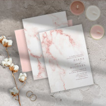 Modern Marble Glitter Wedding Rosa Dourado ID816