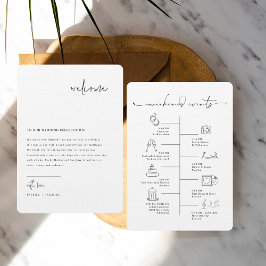 Modern Minimal | Cartão de Boas-Vindas de Casament