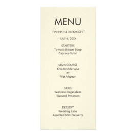 Modern Minimal Wedding Menu - Easy Edit