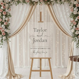 Modern Minimalist Acrylic Wedding Welcome