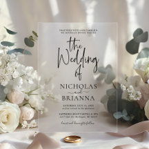 Modern Minimalist Black and White Wedding Classic