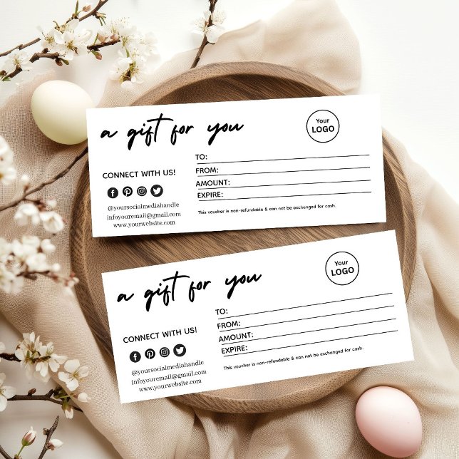 Modern Minimalist Christmas Gift Card (Criador carregado)