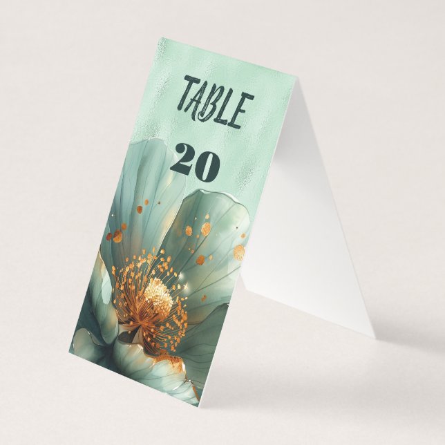 Modern Minimalist Emerald and Gold Wedding (Frente)