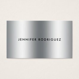 Modern minimalist silver metal professional