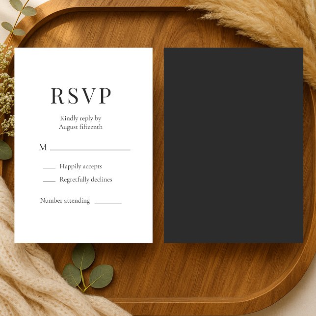 Modern Minimalist Wedding RSVP  (Criador carregado)
