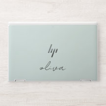 Modern Mint Green Personalized Script 