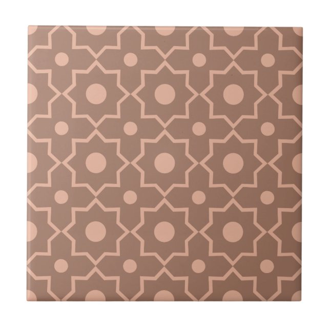Modern Mocha Mousse Forma Geométrica Rosa Dusty (Frente)