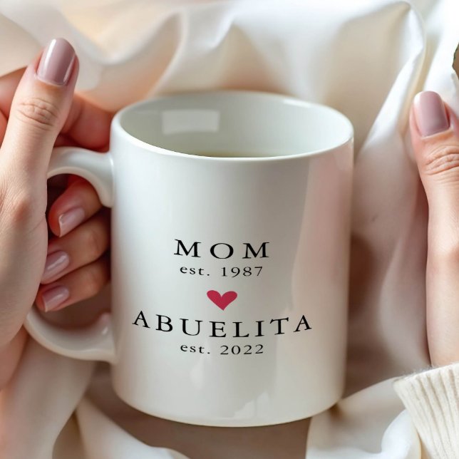 Modern Mom | Ano de Avó Est. Caneca de Café (Criador carregado)