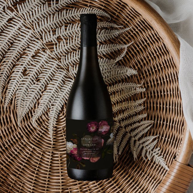 Modern Moody Floral Wedding Dark Romantic (Criador carregado)