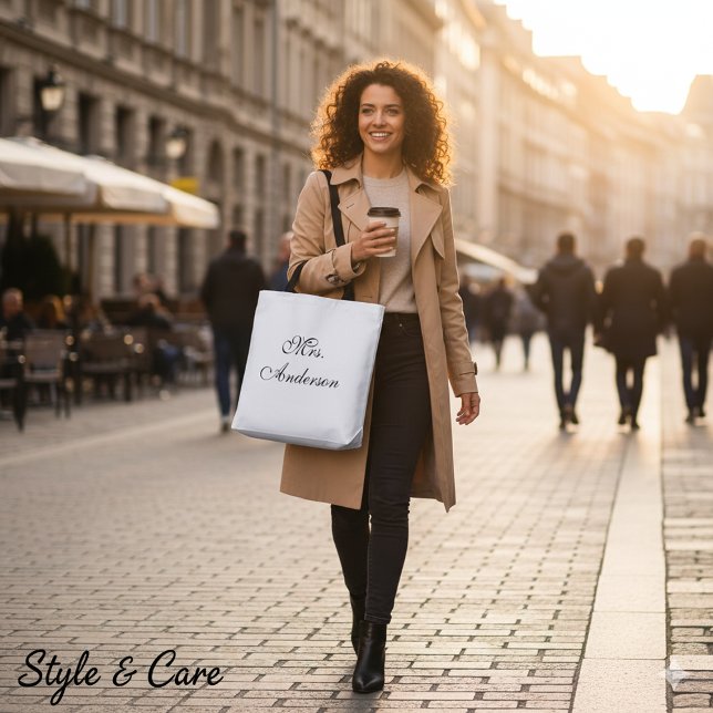 Modern Name Printed Spacious Tote Bag (Modern Name Printed Spacious Tote Bag)