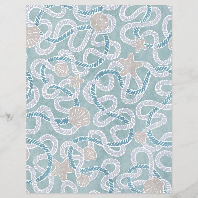 Modern Nautical Scrapbook Paper (Frente)