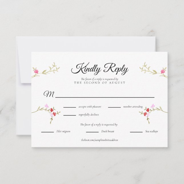 Modern Neutral RSVP Wedding Response Card Design (Frente)