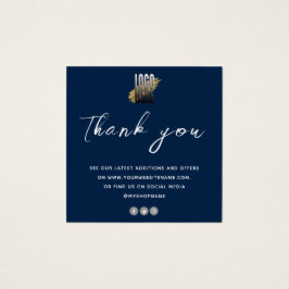 Modern Obrigado Cartão de Assistência a Joias com