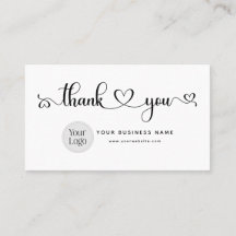 Modern Obrigado Pelo Cartão de visita De Encomenda
