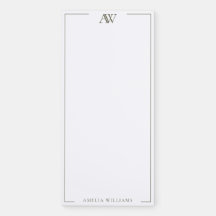 Modern Olive Green Minimalist Elegant Monogram