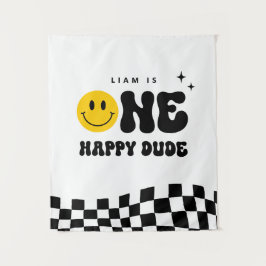 Modern ONE Happy Dud Tapeçaria Festa de aniversári