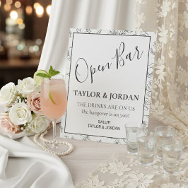 Modern Open Bar | Minimalist Botanical 