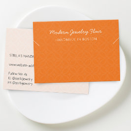 Modern Orange Necklace Bracelet Display Card