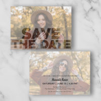 Modern Overlay Photo Graduation Party Invitations
