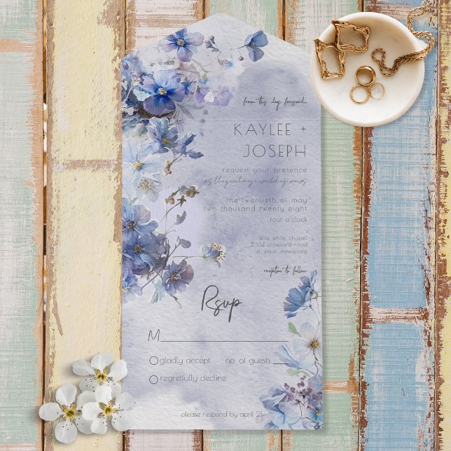 Modern Periwinkle Blue Selvagens Sem Janto (Criador carregado)