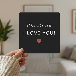 Modern Personalized Valentine Card – I Love You