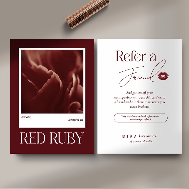 Modern Photo Business Referral Card (Criador carregado)