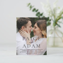 Modern Photo Editorial Wedding Invitation